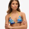 Top de bikini triangular con tiras