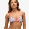 Top de bikini triangular con tiras