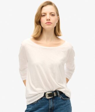 Top de jersey de manga larga