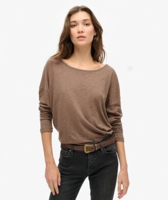 Top de jersey de manga larga
