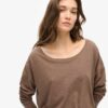 Top de jersey de manga larga