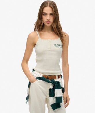 Top de tirantes con estampado y botones de Athletic Essentials