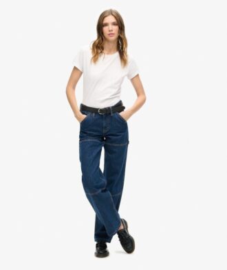 Vaqueros de carpintero de denim de cintura media de Organic Cotton