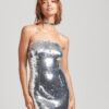 Vestido ajustado bandeau con lentejuelas Vestido ajustado bandeau con lentejuelas