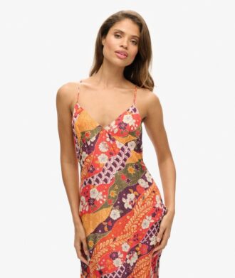 Vestido camisero midi estampado