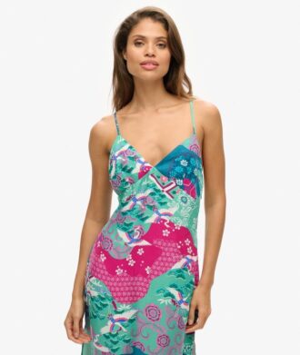 Vestido camisero midi estampado