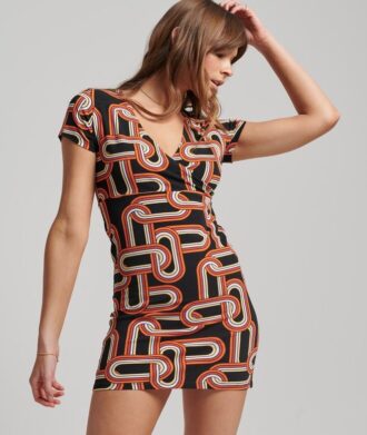 Vestido corto estampado