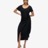 Vestido cruzado midi de hilo irregular Vestido cruzado midi de hilo irregular
