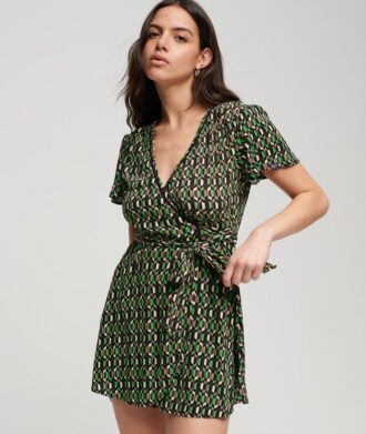 Vestido cruzado mini Vintage