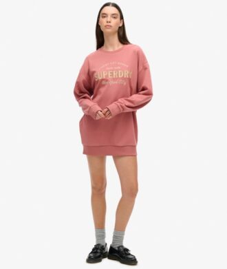 Vestido de chándal con logotipo metálico de lujo
