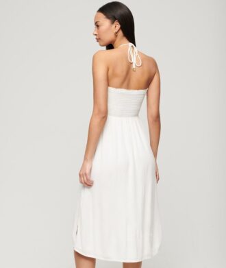 Vestido de playa midi fruncido