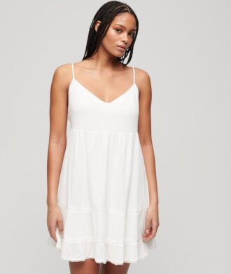 Vestido de playa mini con tirantes