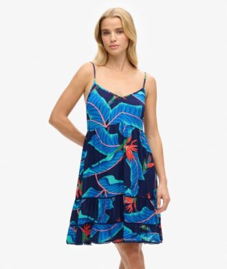 Vestido de playa mini con tirantes