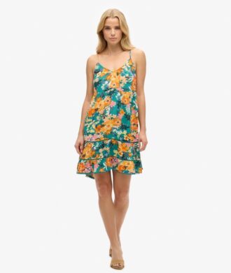 Vestido de playa mini con tirantes