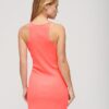 Vestido de tirantes con ribete bordado
