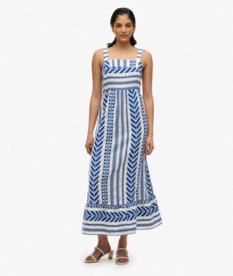 Vestido largo con volantes