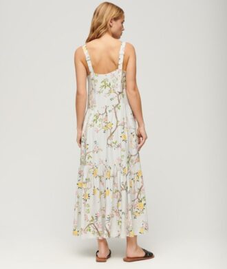 Vestido largo con volantes