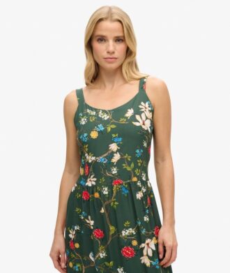 Vestido largo con volantes