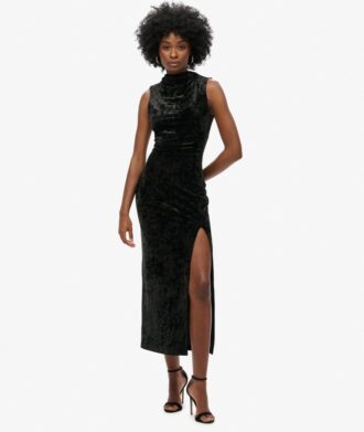 Vestido largo de terciopelo
