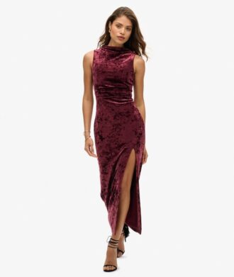 Vestido largo de terciopelo