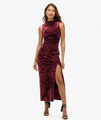 Vestido largo de terciopelo