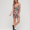 Vestido lencero mini con estampado
