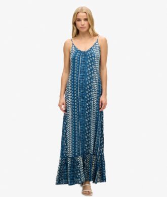Vestido maxi de playa con tirantes