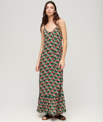 Vestido maxi de playa con tirantes