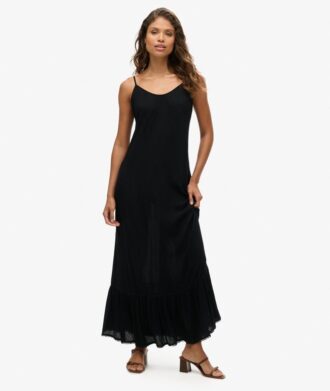 Vestido maxi de playa con tirantes