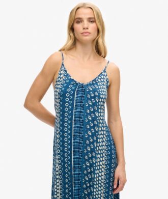 Vestido maxi de playa con tirantes
