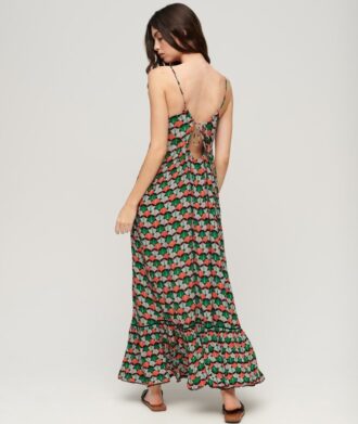 Vestido maxi de playa con tirantes