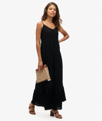 Vestido maxi de playa con tirantes