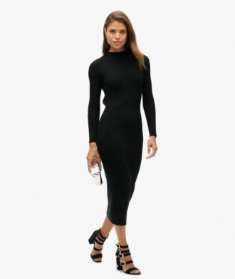 Vestido midi ajustado con espalda descubierta