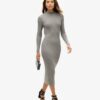 Vestido midi ajustado con espalda descubierta