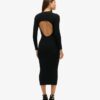 Vestido midi ajustado con espalda descubierta