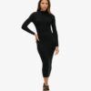Vestido midi ajustado con espalda descubierta