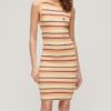 Vestido midi ajustado de punto elástico