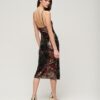 Vestido midi con cuello halter y lentejuelas