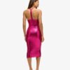 Vestido midi con cuello halter y lentejuelas