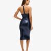 Vestido midi con cuello halter y lentejuelas