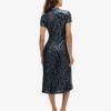 Vestido midi con lentejuelas mandarín