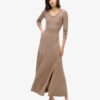 Vestido midi con medio botonado