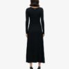 Vestido midi con medio botonado