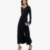 Vestido midi con medio botonado