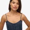 Vestido midi con tirantes y botones estampados