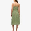 Vestido midi con tirantes y botones estampados