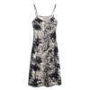Vestido midi con tirantes y botones estampados
