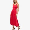 Vestido midi de jersey con aberturas