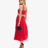 Vestido midi de jersey con aberturas