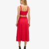 Vestido midi de jersey con aberturas